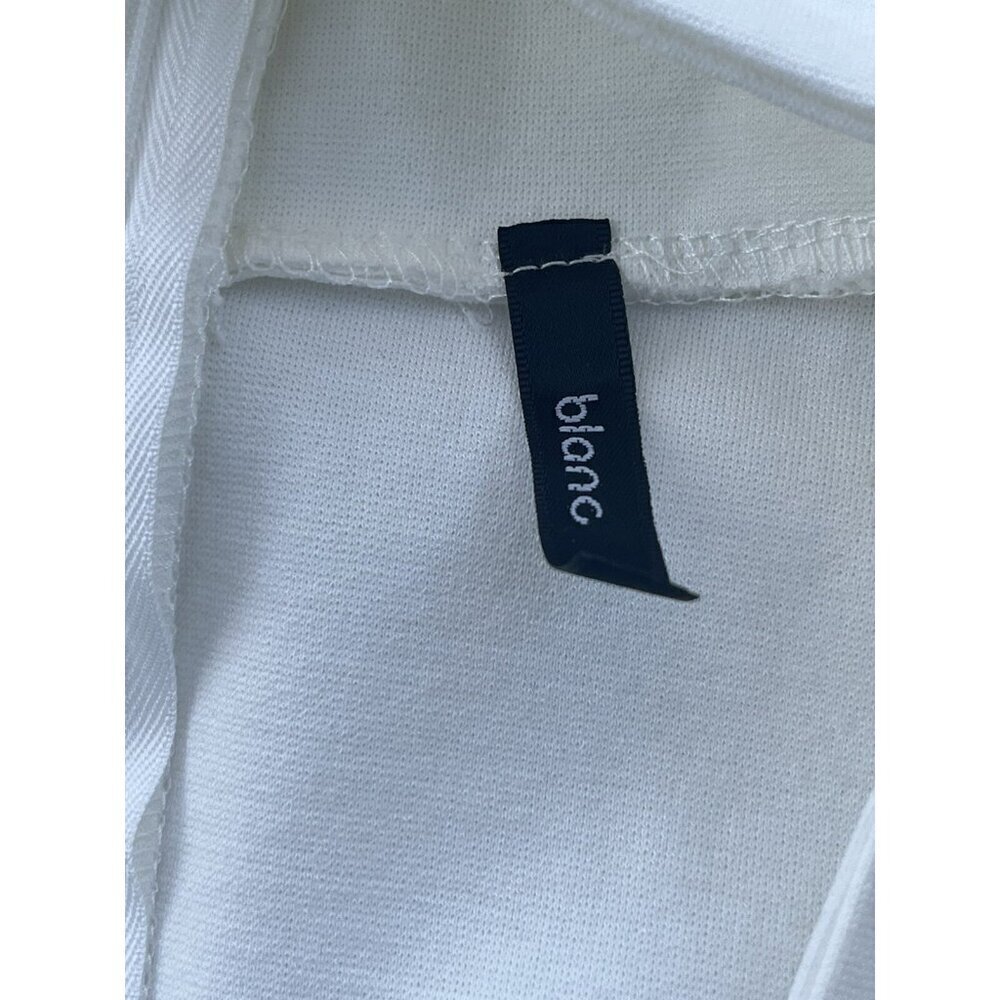 Blanc Women’s White Knit Cutout Mock Neck Romper Size M - Picture 7 of 7